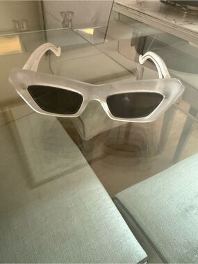 Loewe ANAGRAM Cat Eye Acetate White Sunglasses